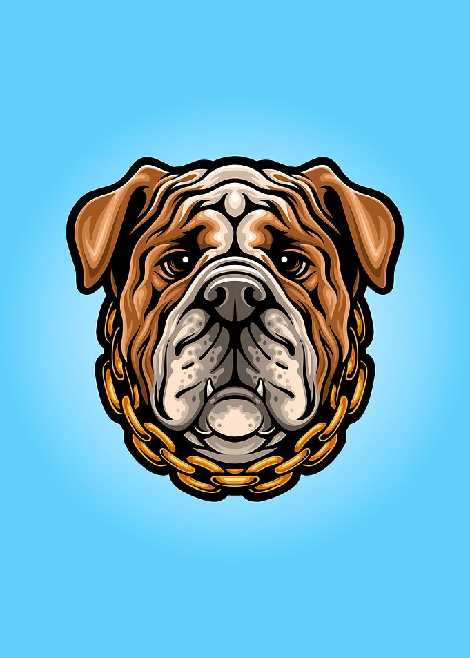 Bulldog head mascot