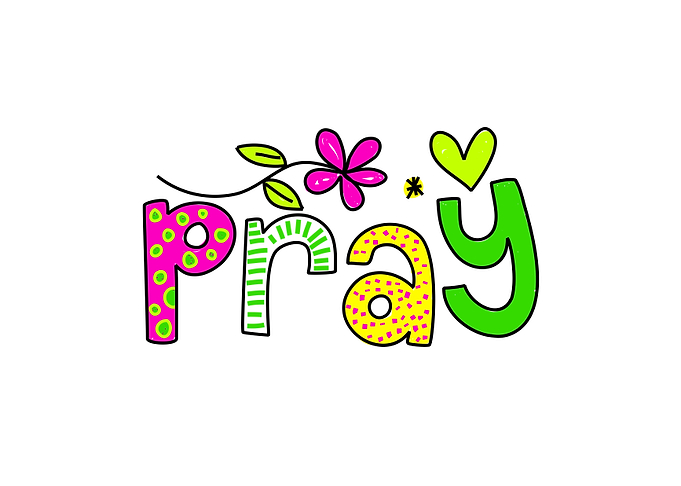 Pray Doodle Text