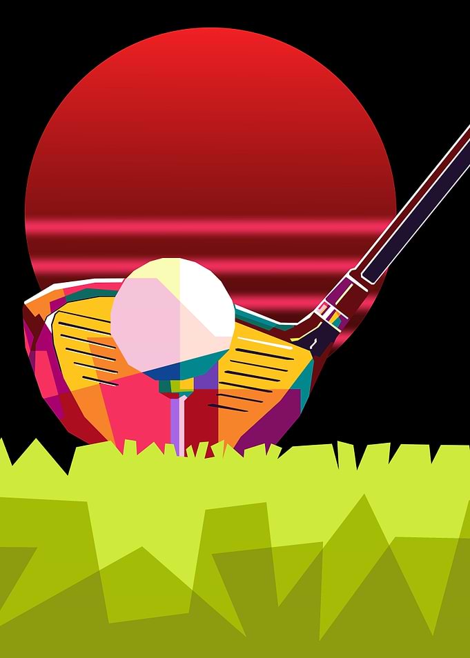 golf in pop art style