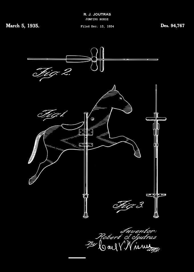 Toy jumping horse patent