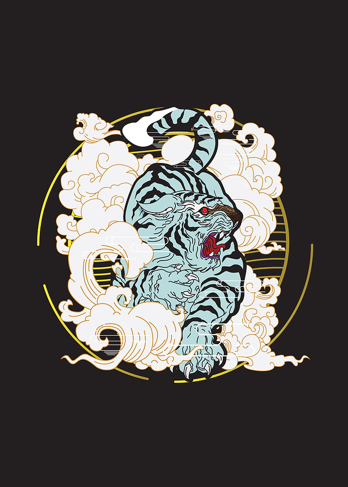 Tiger with japanese style
