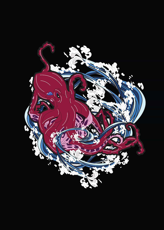 Octopus with japanese