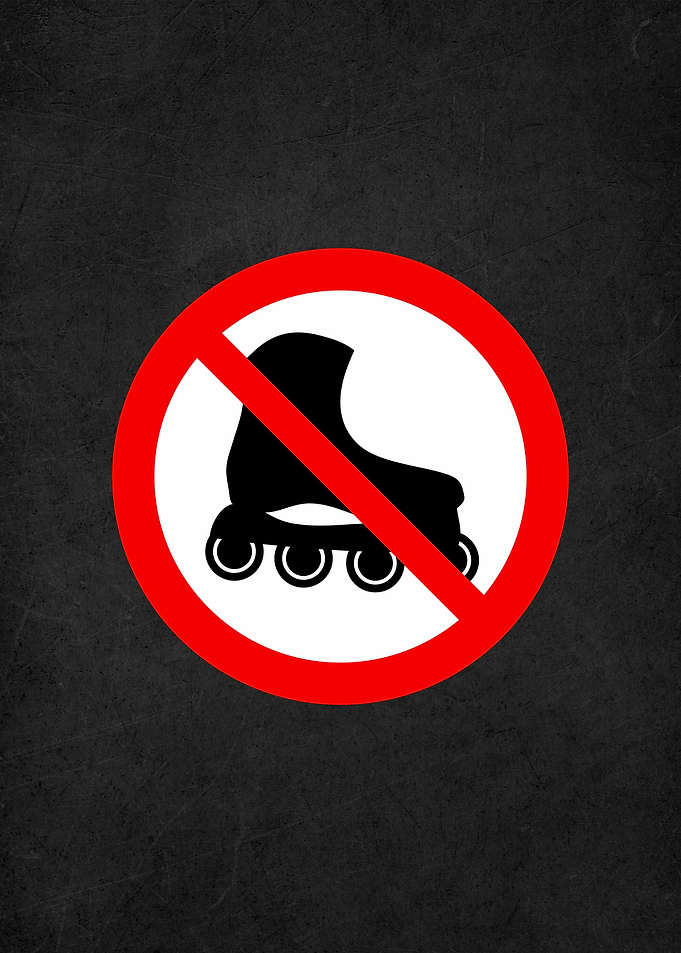 warning sign badges