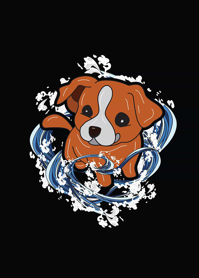 Dog with japanese style