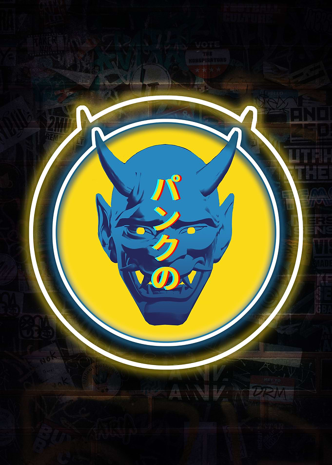 Cyberpunk Hannya Mask