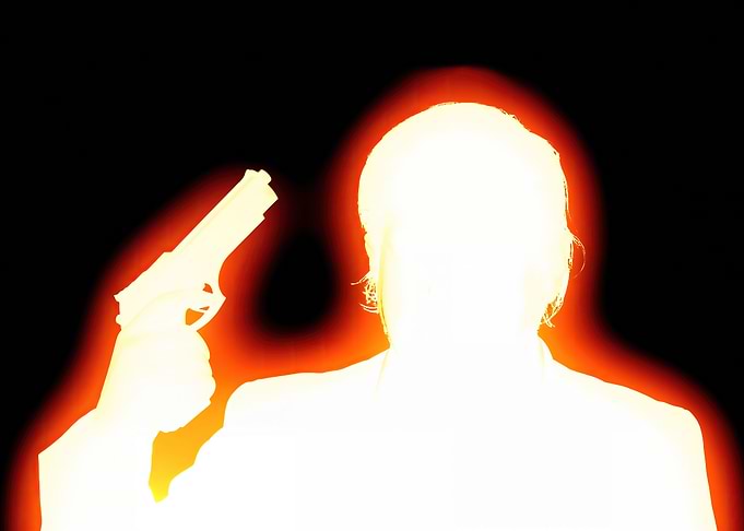 Zombie glow man gun attemp