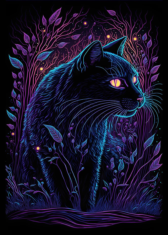 Black Light Cat 25