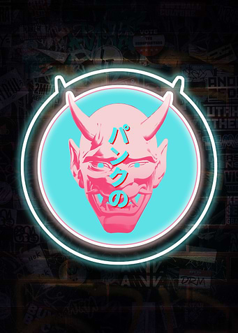 Cyberpunk Hannya Mask