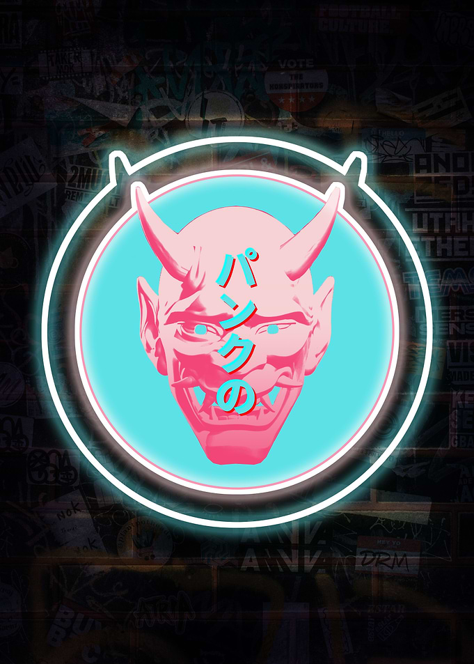 Cyberpunk Hannya Mask