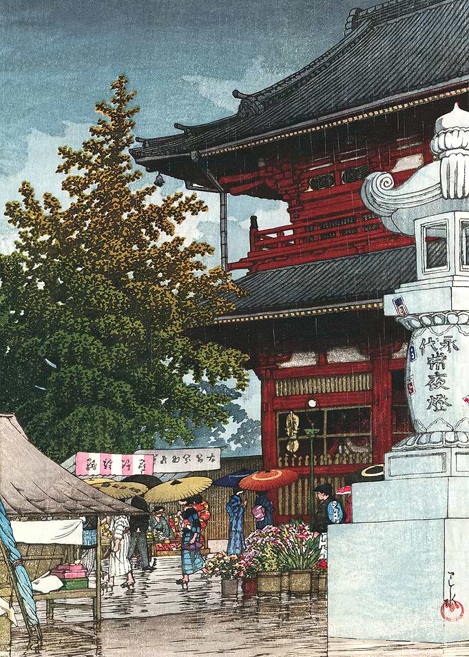 Morning Rain at Asakusa