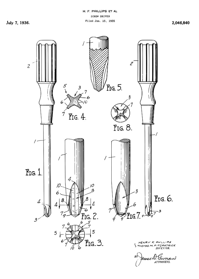 Screwdriver patent