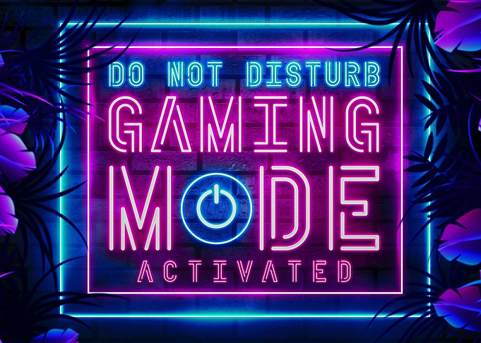 Gaming Game Room Zone Neon