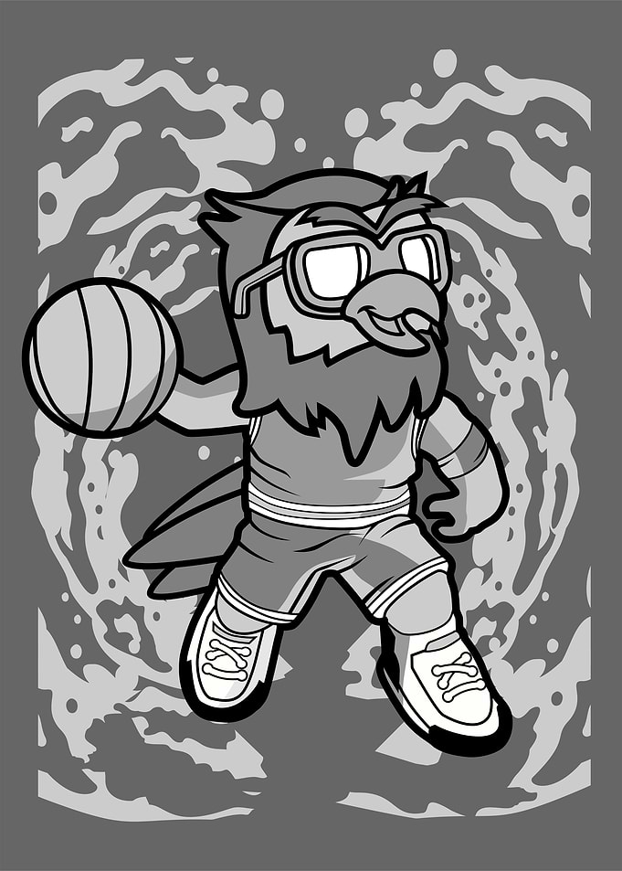 owl basketball cartoon