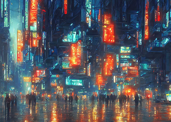 Cyberpunk night