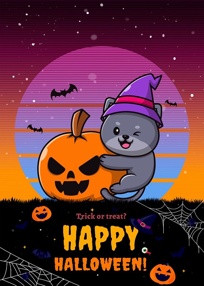 Funny Cat Happy Halloween
