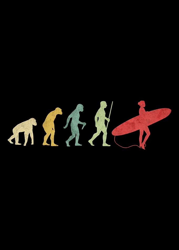 Surfing Board Girl