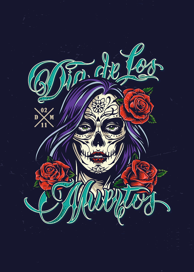 Dia De Los Muertos Colorfu