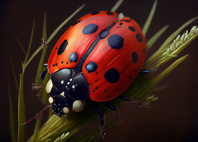 Ladybird Oil paint