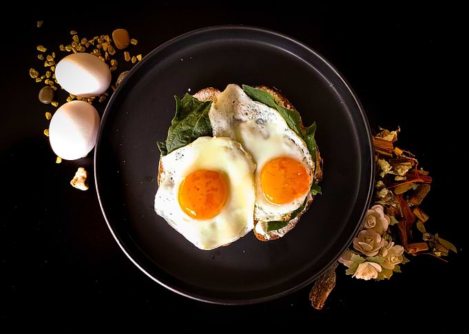 Fried eggs breakfast