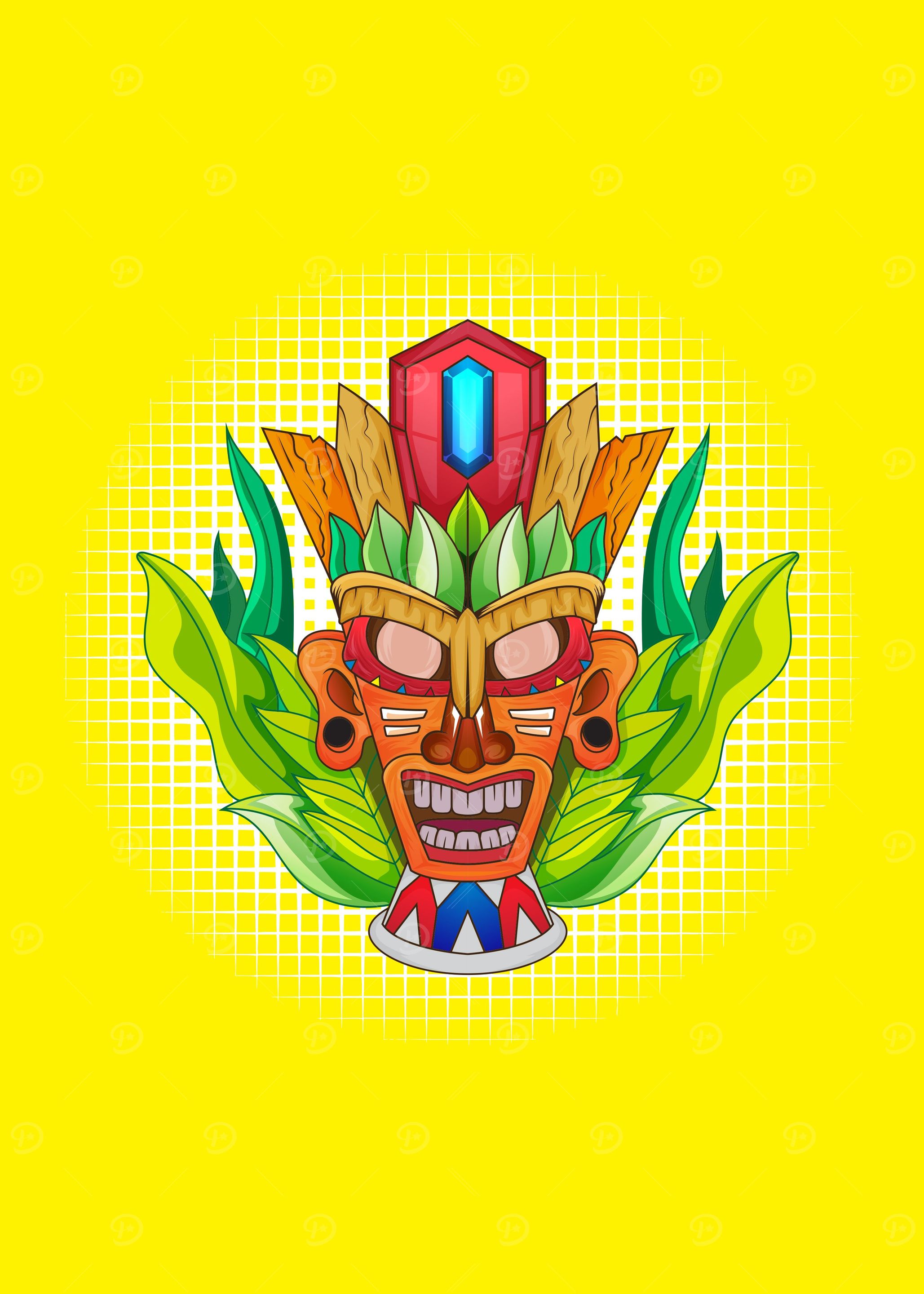 tiki masks and totem