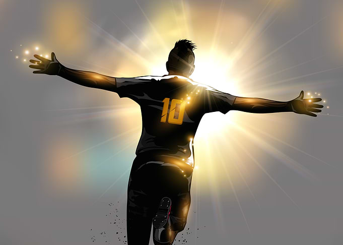 Abstract celebrate running