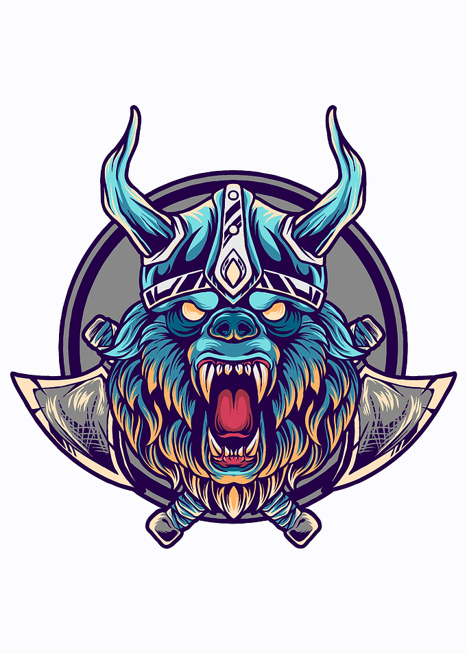 Bear viking head
