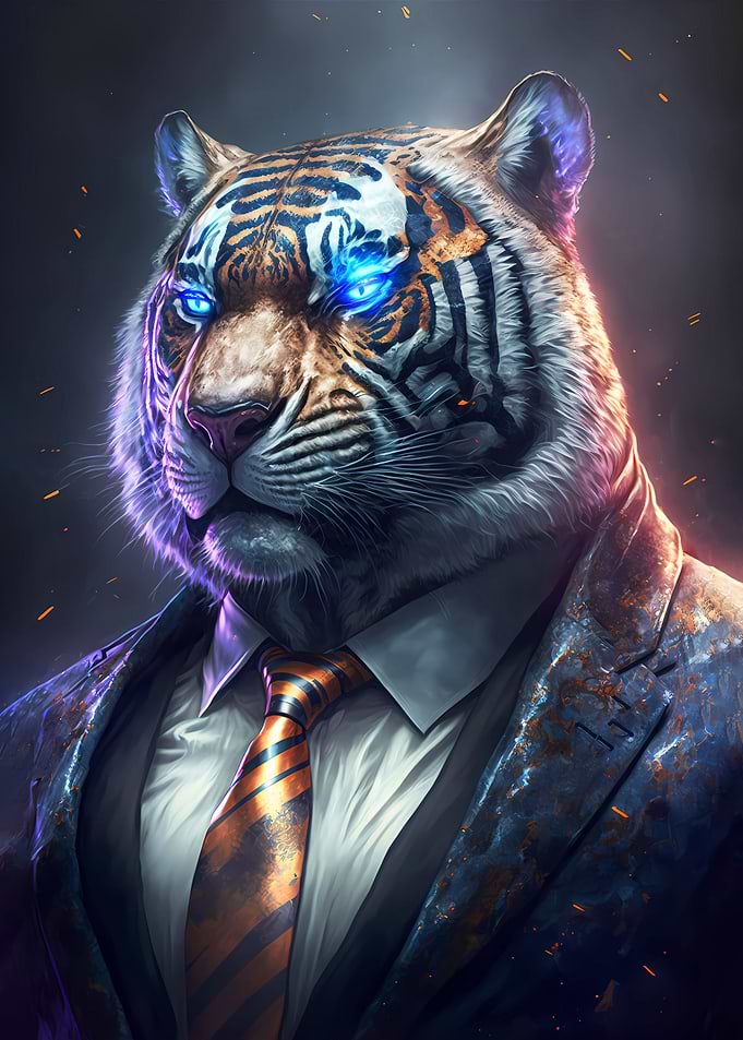 Boss Tiger In Suit