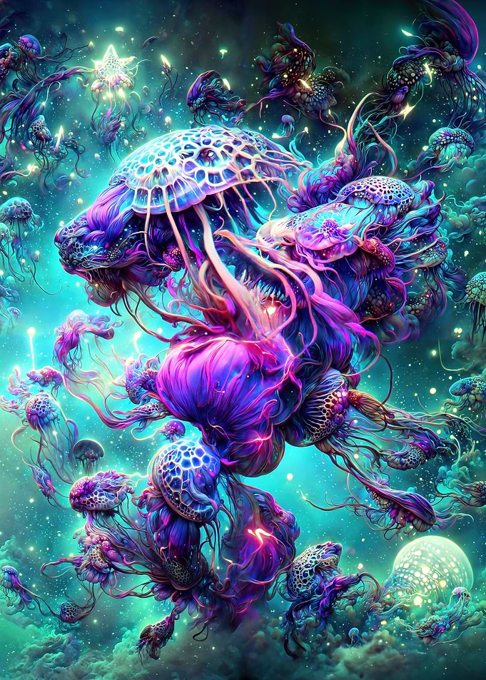 Glowing octopus