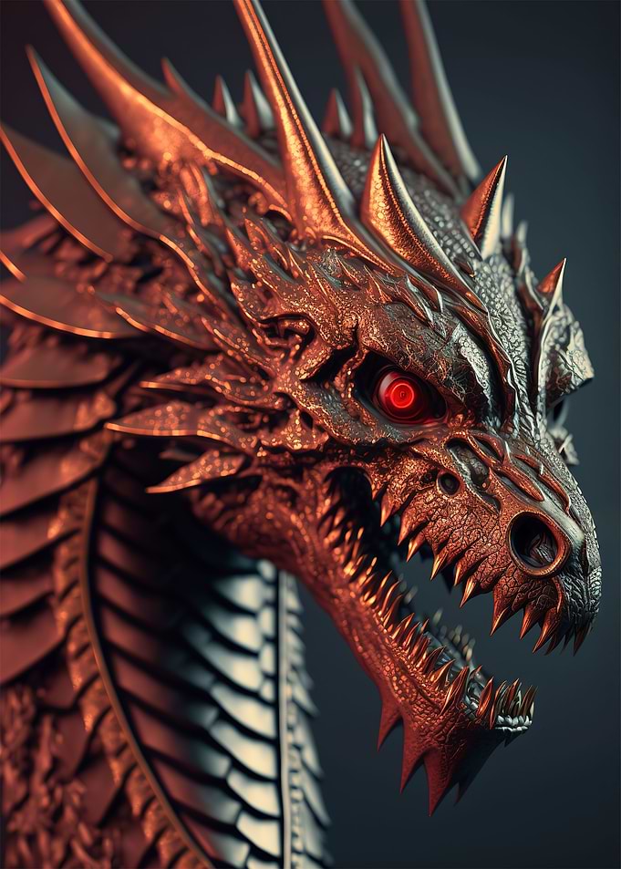 Asian dragon head