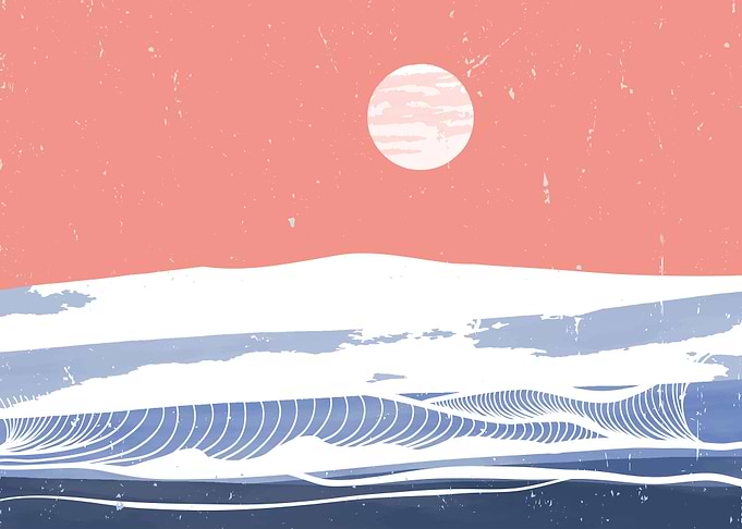 Abstract Mountain art