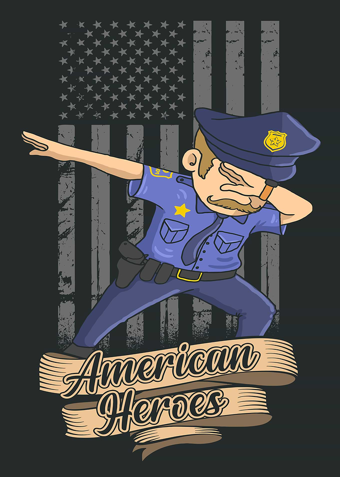 Dabbing Police Officer