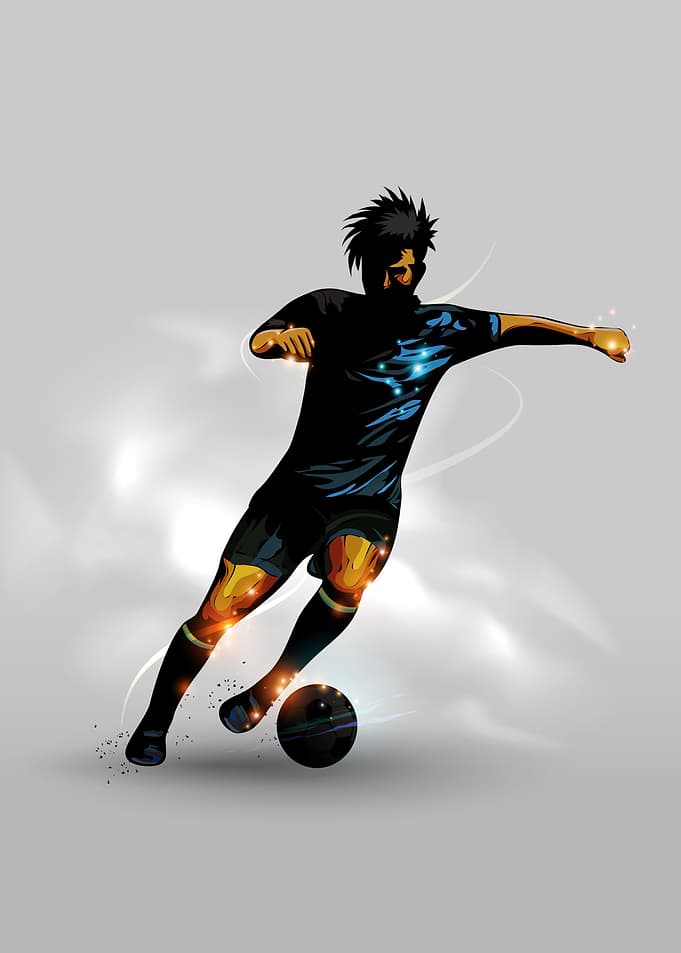 Abstract dribbling soccer