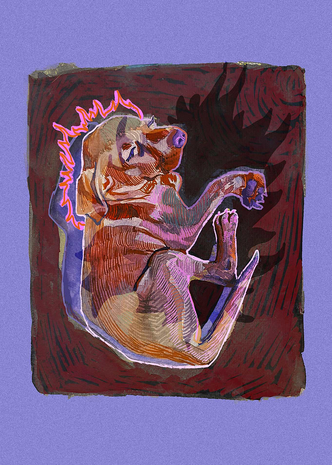 Sleeping hellhound