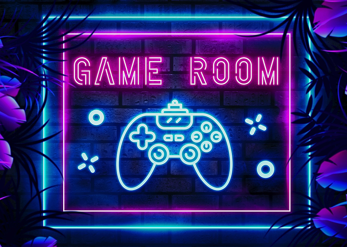 Gaming Game Room Zone Neon