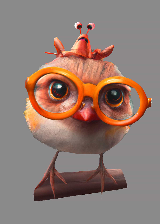 cute bird standing