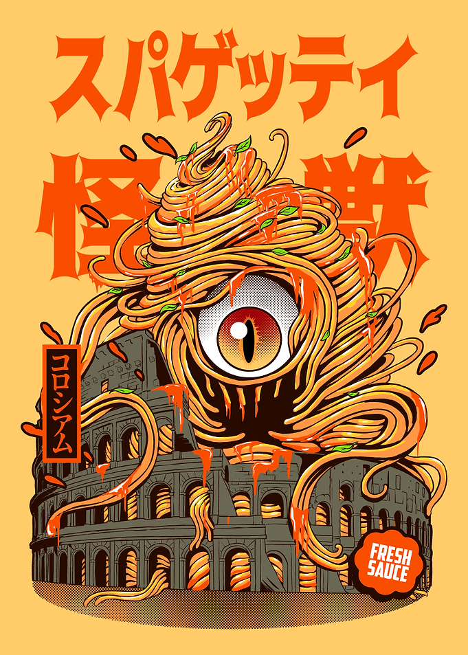 spaghetti kaiju nude color