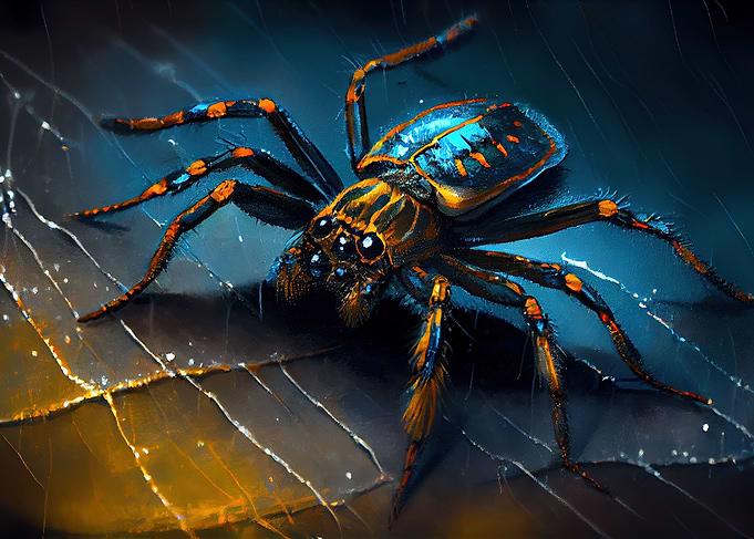 Spider Oil paint