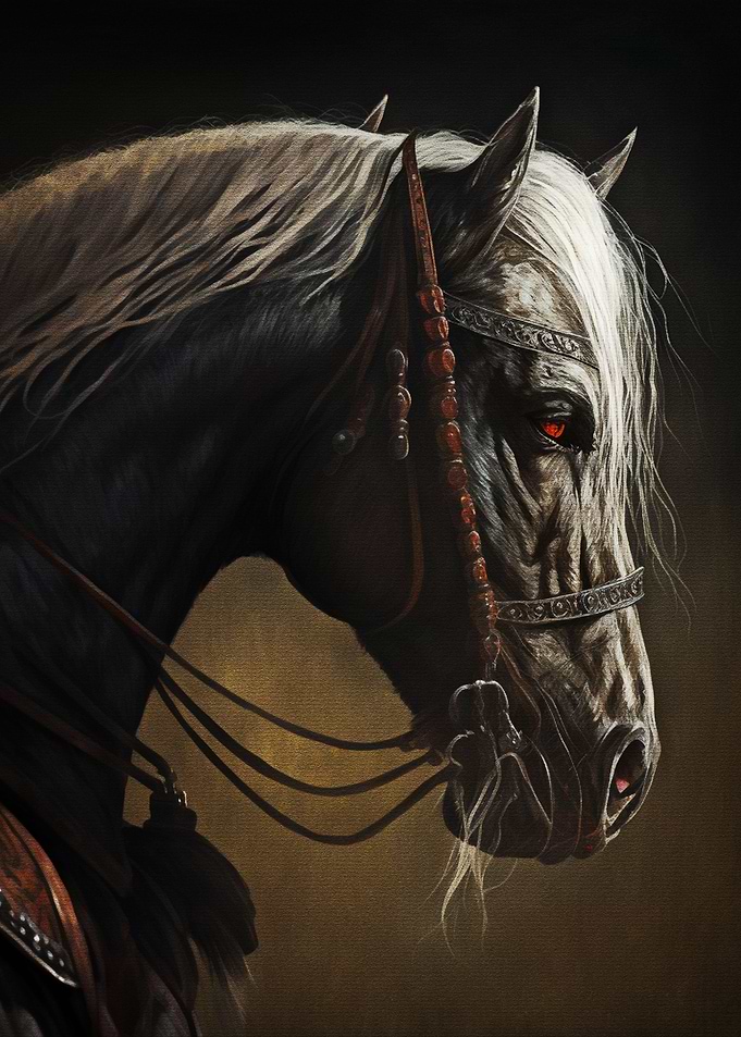 Red eyed Horse portrait