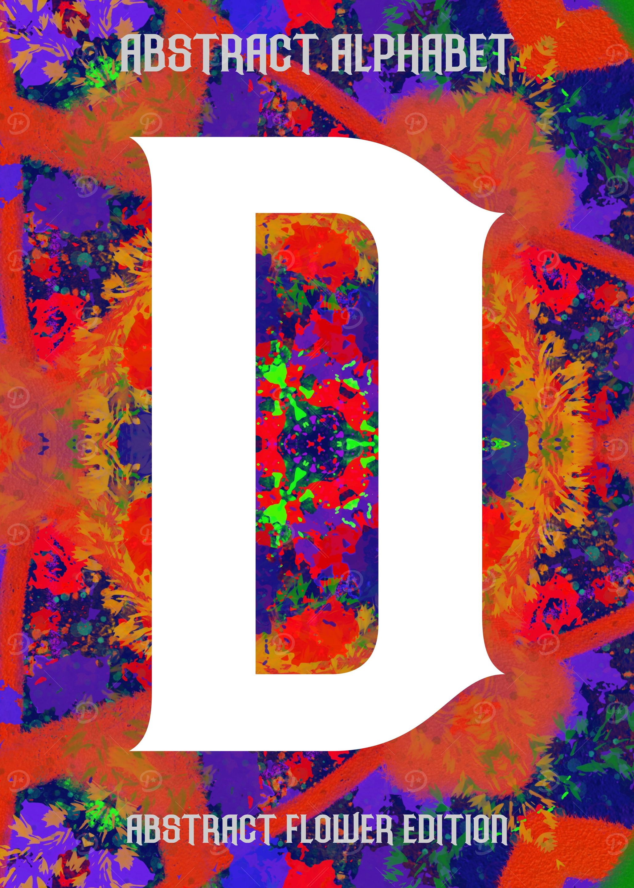 Flower Letter D