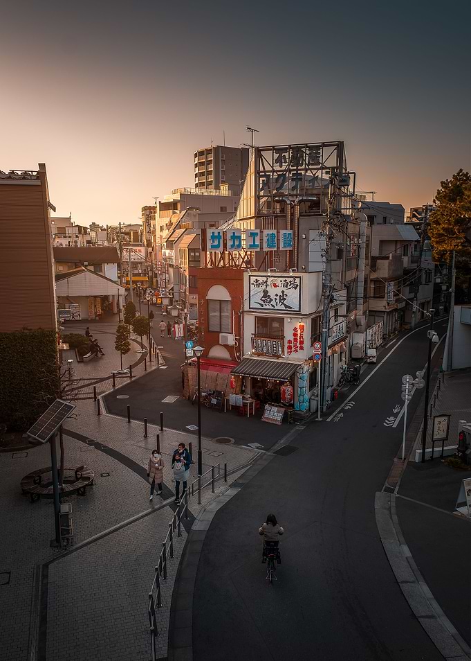 Sunset Tokyo alleys