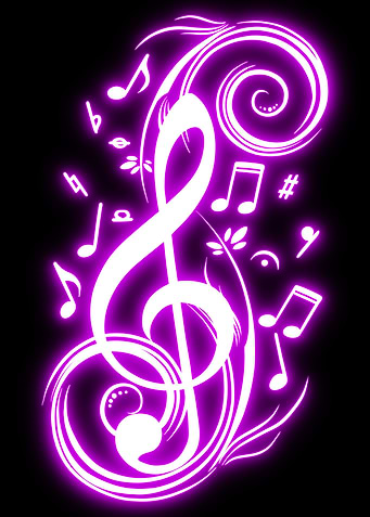 Harmony of music neon