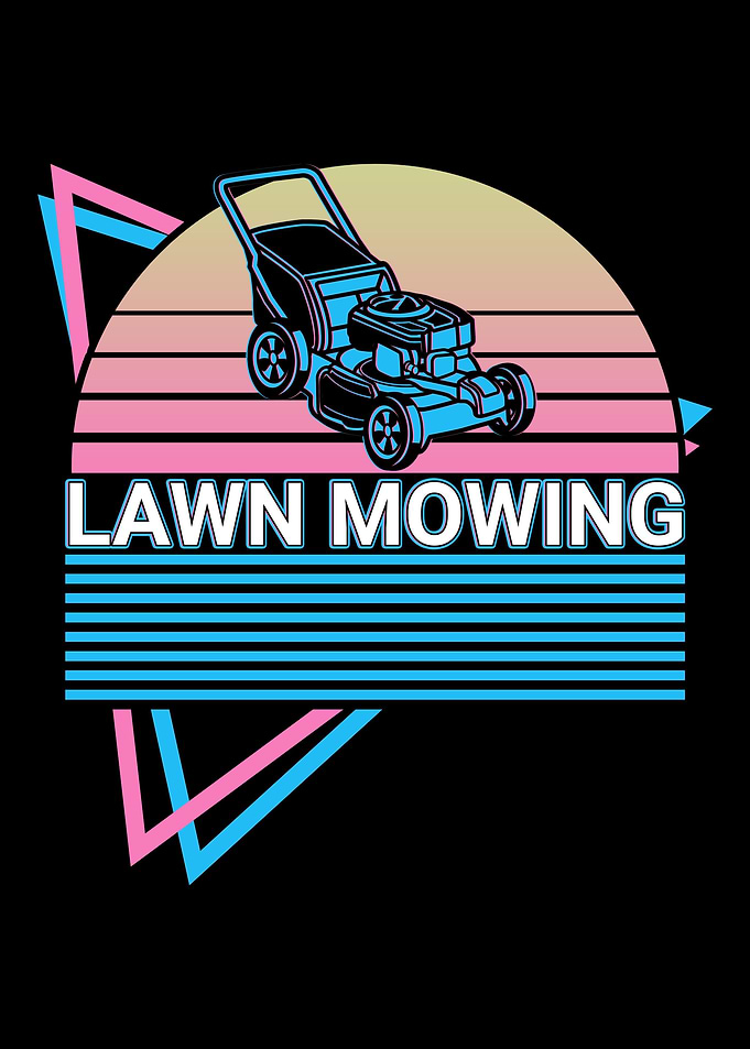Lawn Mowing Retro