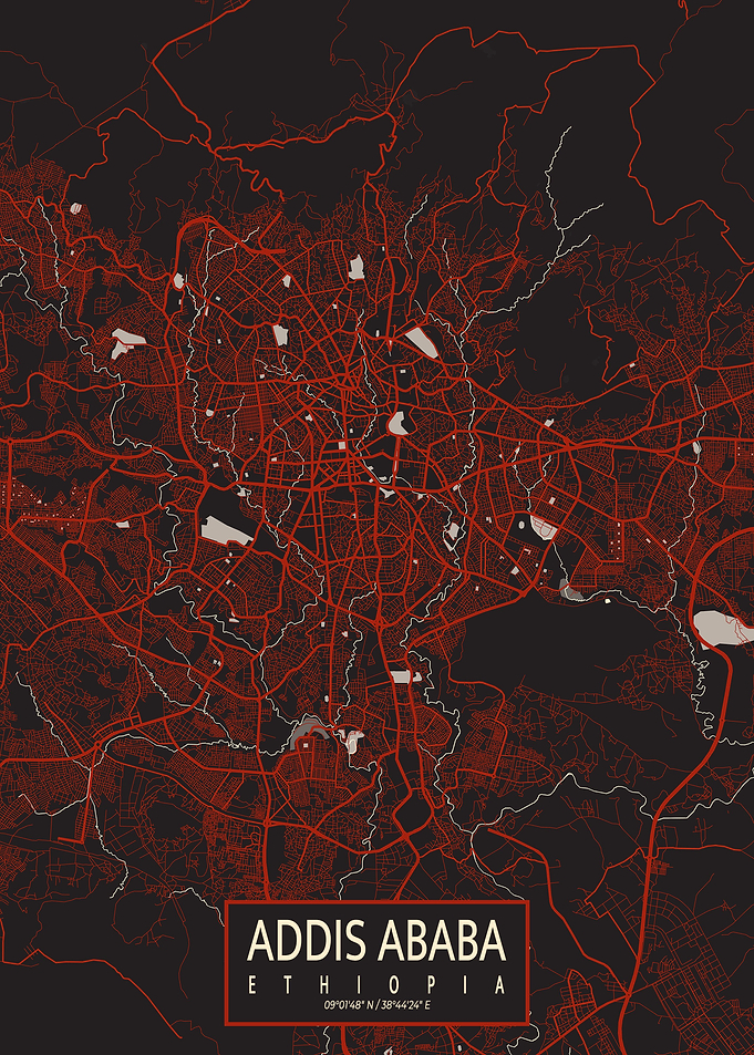 Addis Ababa Map Vector