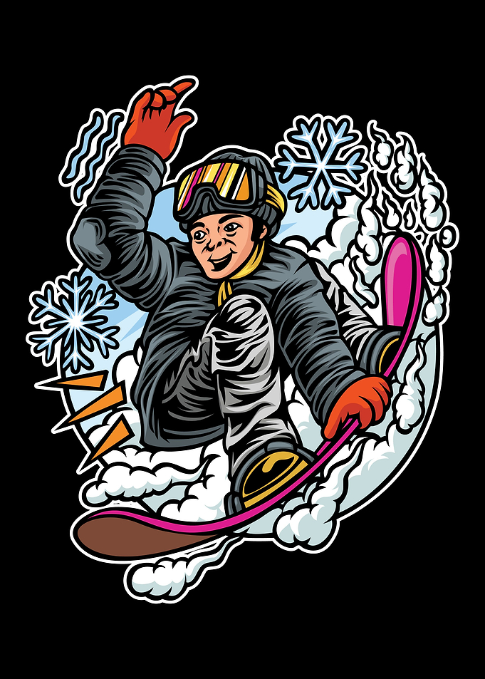 Snowboarding Illustration