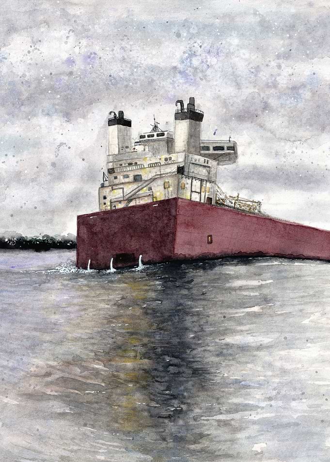 Sault Locks Freighter