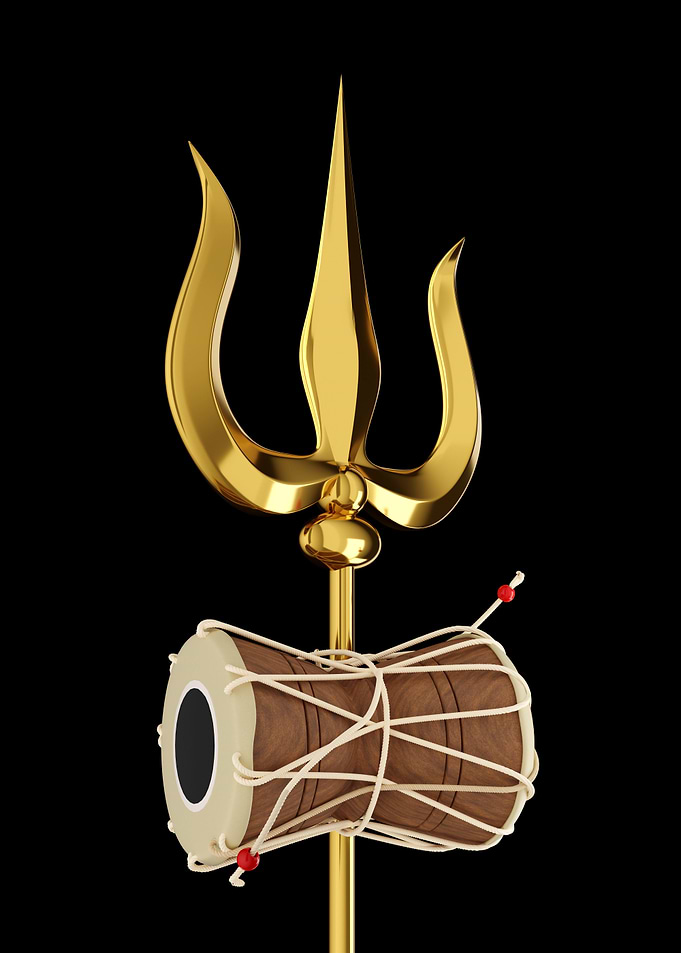 Shivas Trishul with Damru