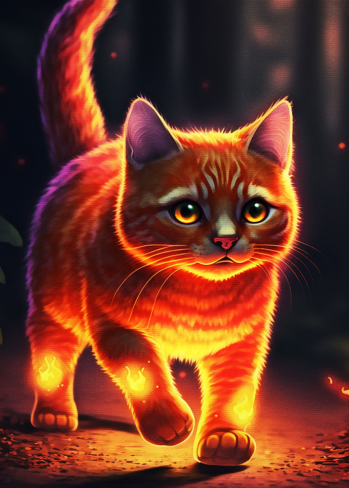 Orange Light Cat