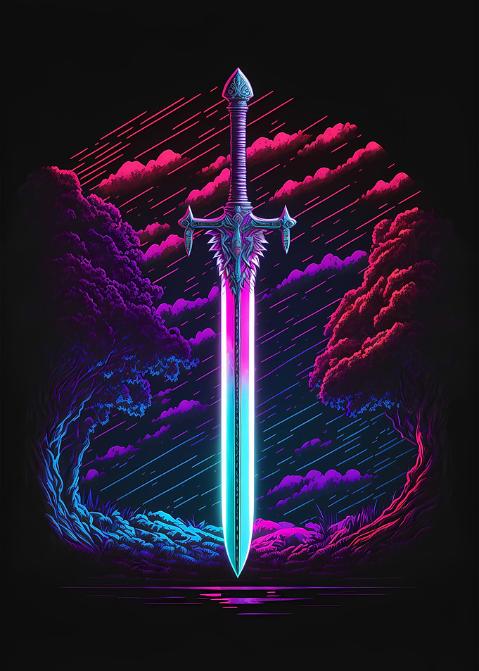 neon sword