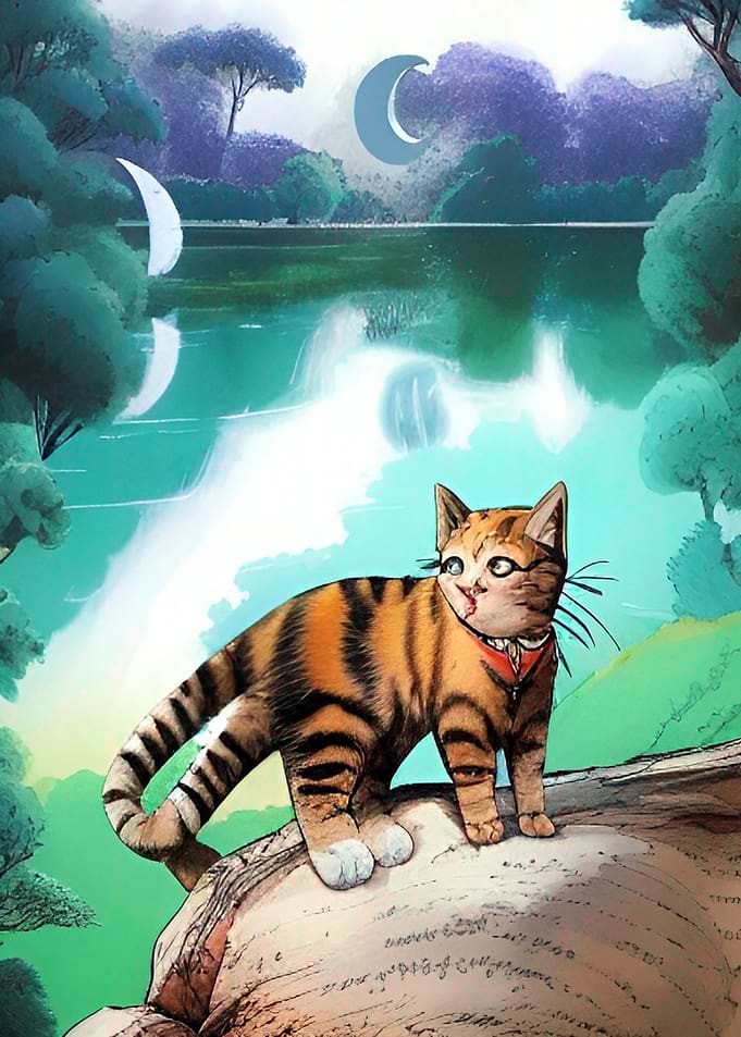 Cat at Lake Nature