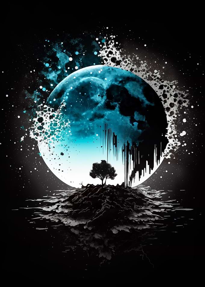 Blue shining Moon